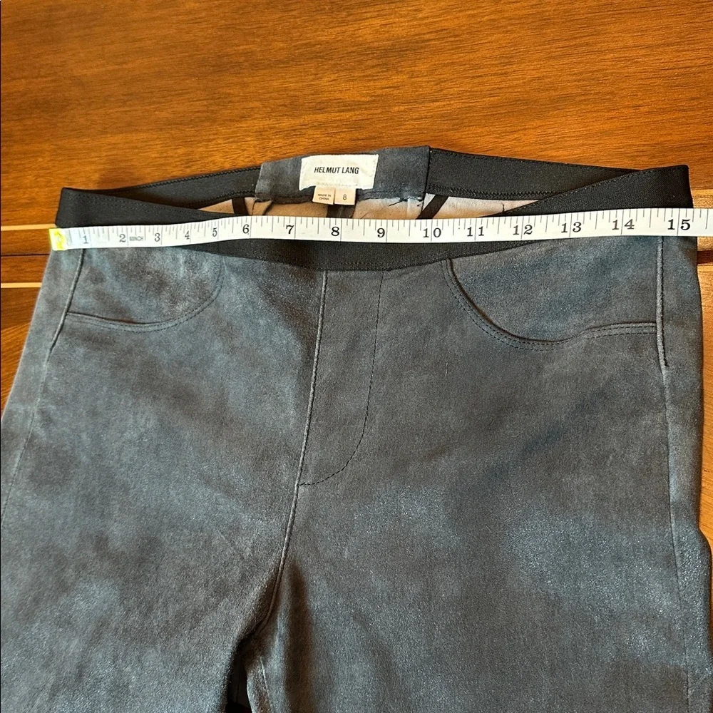 Helmut Lang Real Suede Leggings | Stretch Leather Pants | Designer Luxury - Picture 6 of 11